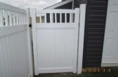 pvc vinyl privacy fence backyard door
