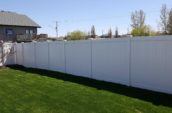 jasper pvc vinyl privacy fence surrounding backyard
