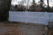 semi-privacy vinyl fence gate